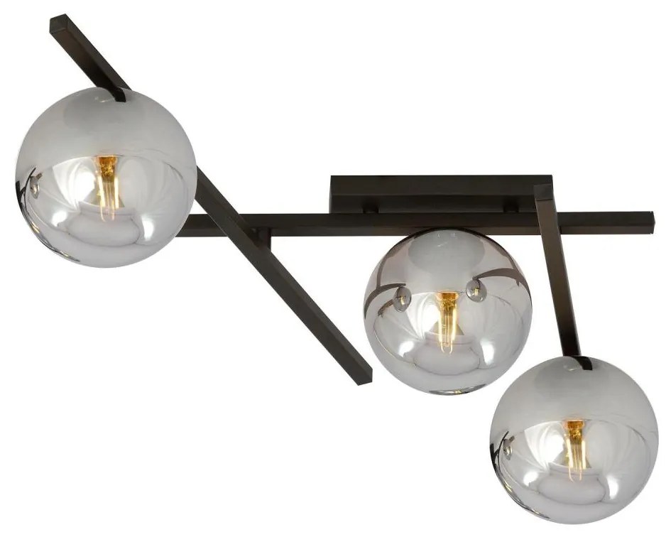 Mennyezeti lámpa SMART 3xE14/10W/230V fekete/szürke