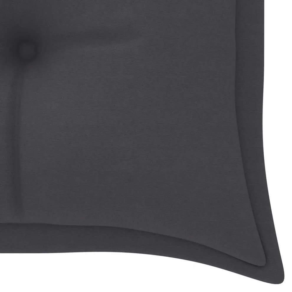 tömör tíkfa Batavia pad antracitszürke párnával 150 cm