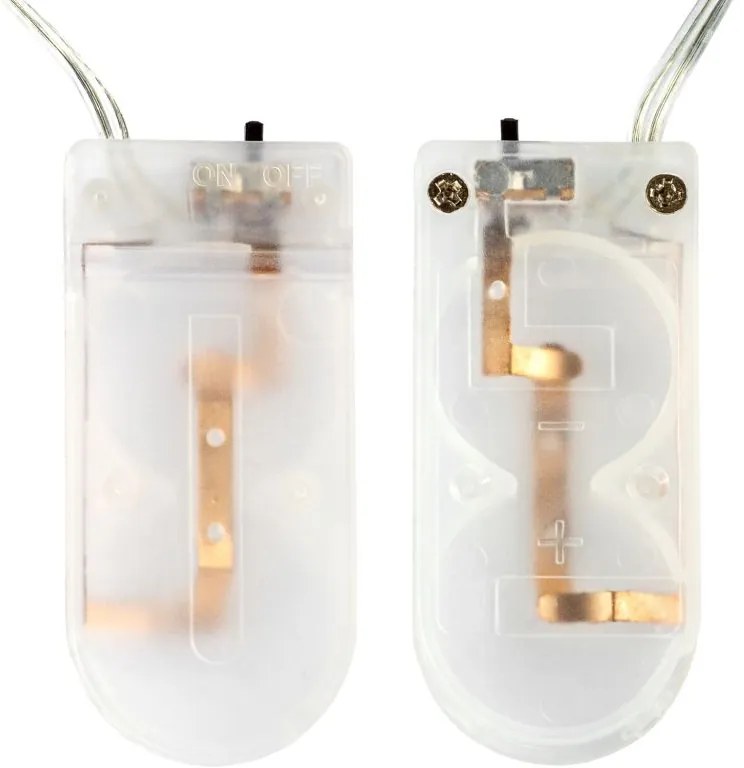 VOLTRONIC® LED lánc 10x 25 LED Hideg fehér + elem