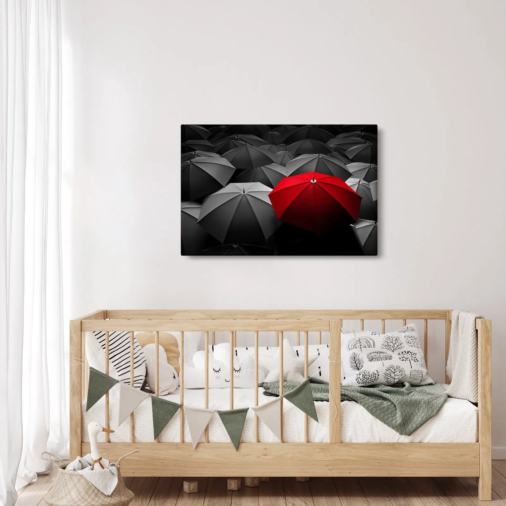 A nyitott napernyők képe (90x60 cm)