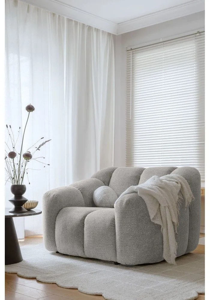 Világosszürke fotel Shell – Miuform