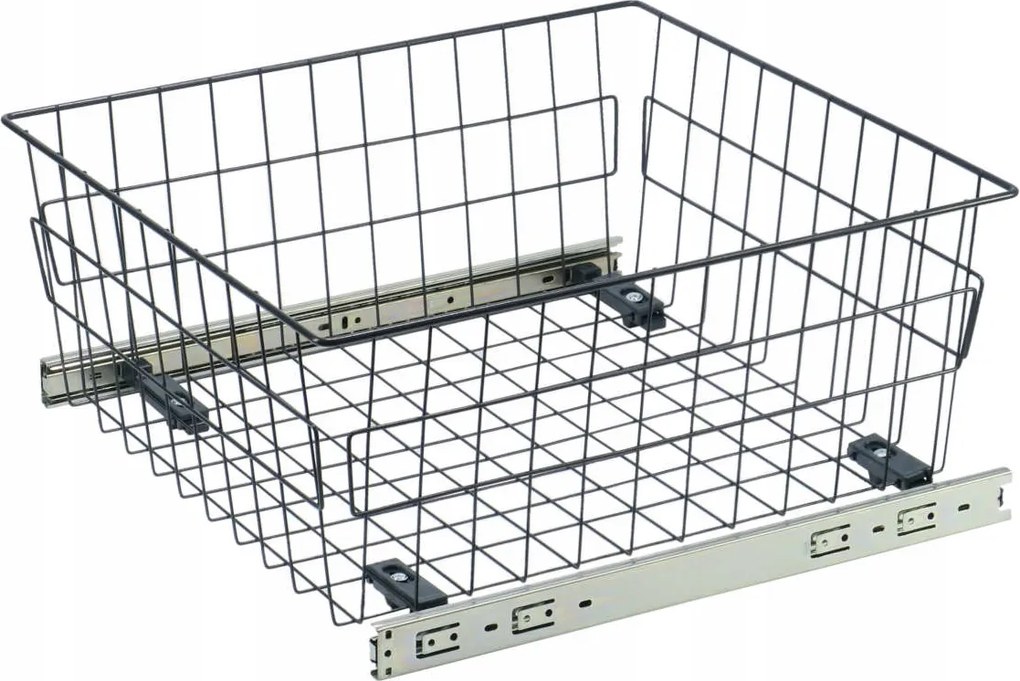 Kihúzható Fiókos Szennyestartó Kosár Szekrényhez 50 15 CM Teljes Kihúzható Grafit