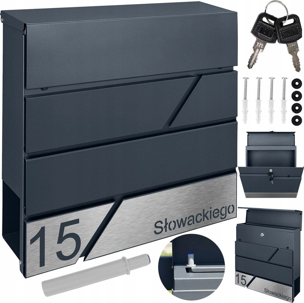 Antracit Modern Postaláda Gravírozás