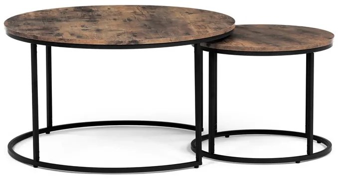 Dohányzóasztal 80 × 80 × 45 cm, MDF, öregfa AF-3002 OLW