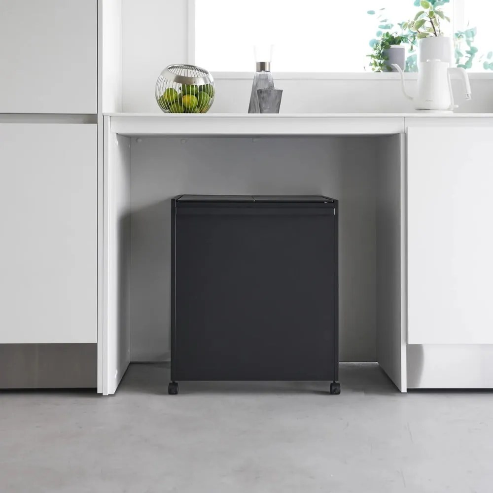 Fekete fém szelektív szemetes Tower – YAMAZAKI