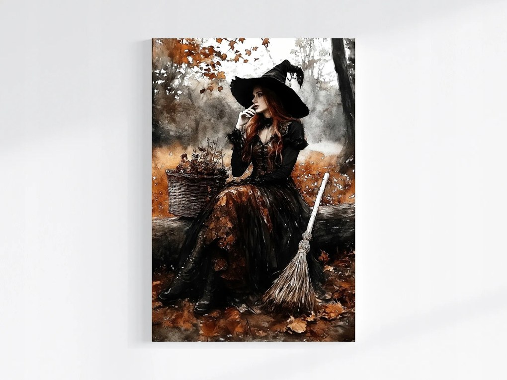 Canvas Vászonkép Boszorkány Portré Boszorkány Kert Ősz 80x120