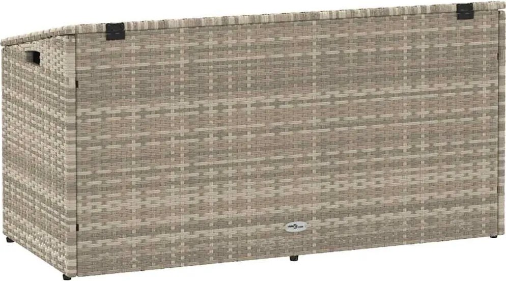 Világosszürke Polyrattan Kerti Tárolóláda 110X50X58 Cm