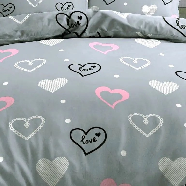 Pamut ágynemű Homa ROMEA GREY 7 részes 140X200 cm
