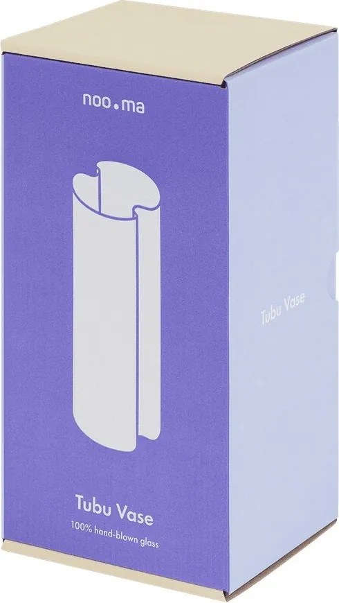 Üveg kézzel készített váza (magasság 24 cm) Tubu – noo.ma