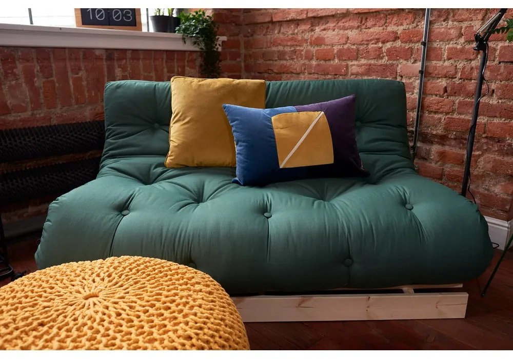 Szürkésbézs len kinyitható kanapé 140 cm Roots – Karup Design