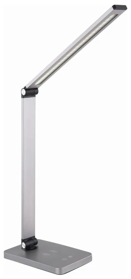 LED asztali lámpa vezeték nélküli töltővel LED/10W/230V matt króm