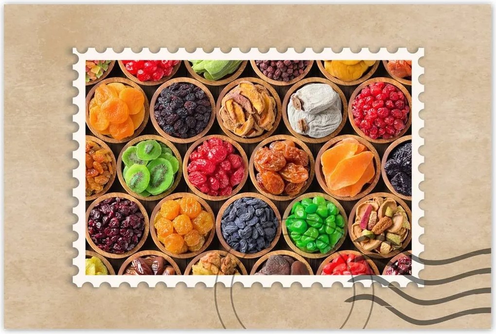 Poszterek 90x60 Aszalt gyümölcsök tálakban