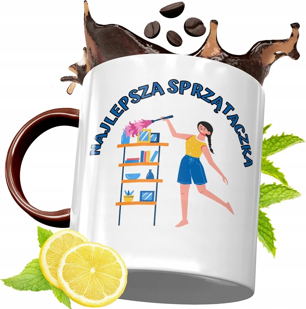 Bordó Bögre Takarítónőnek Születésnapi Ajándék fényképes nyomtatással