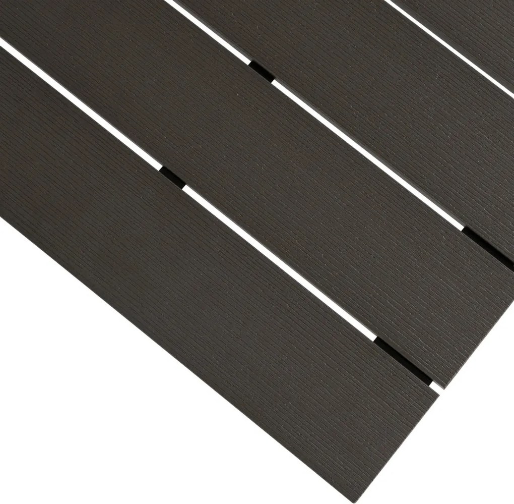 ARGOS kerti asztal 160-210 cm, sötétszürke tölgy-fekete