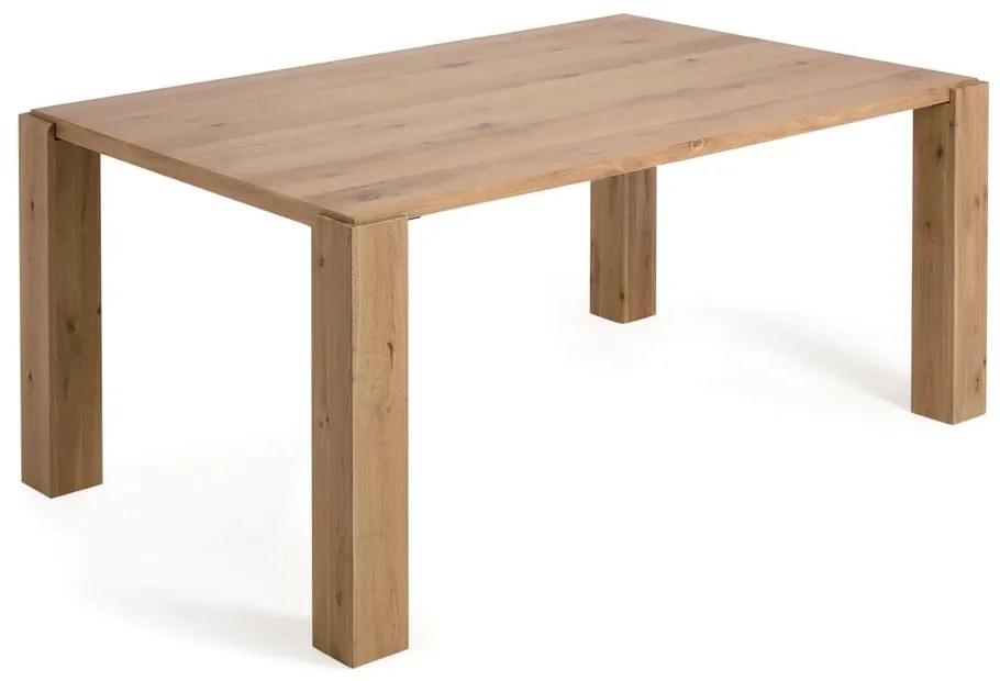 Étkezőasztal tölgyfa dekorral 90x160 cm Deyanira – Kave Home