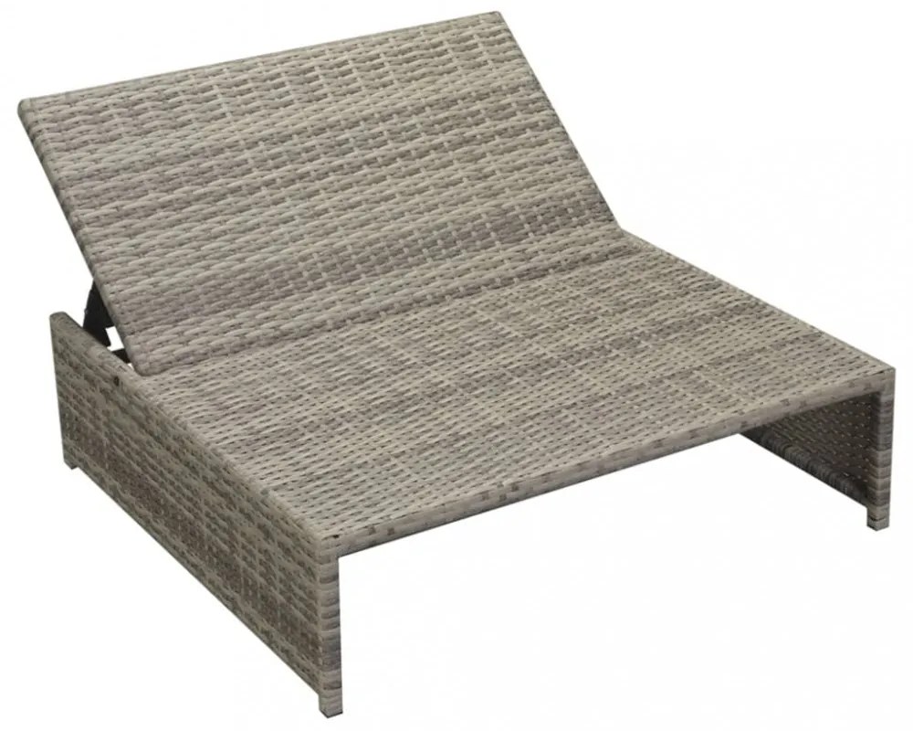 15 részes szürke kültéri polyrattan pihenőszett