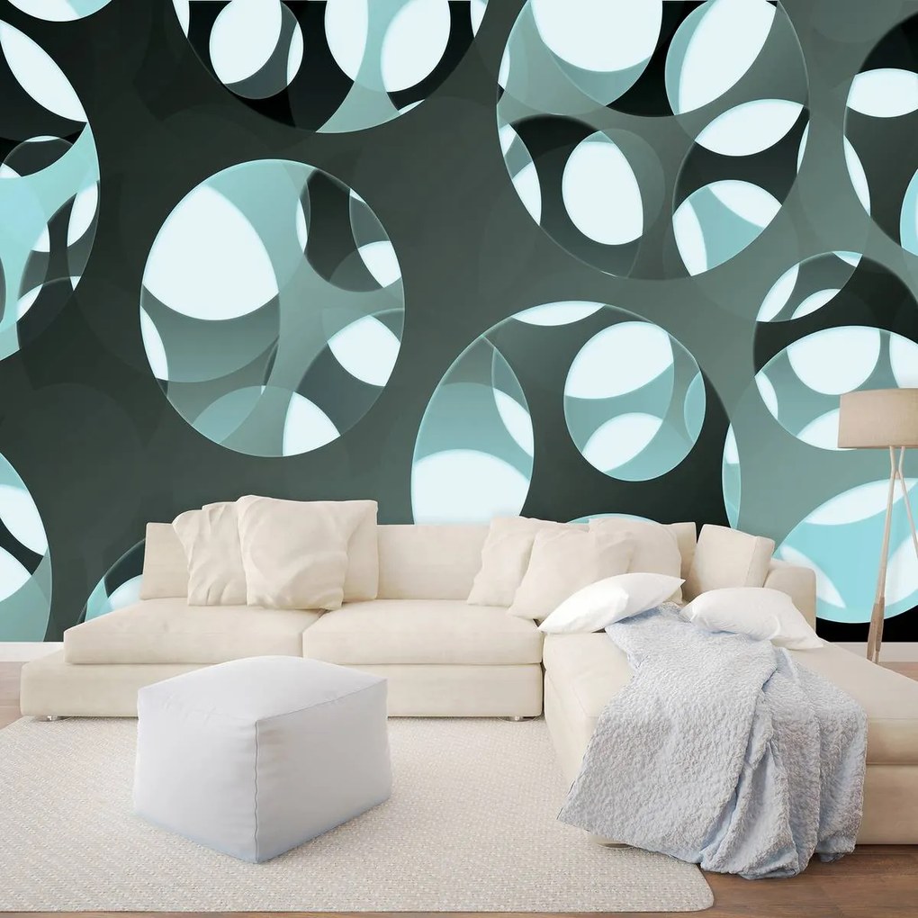 Fotótapéta - Pasztell körök absztrakt (152,5x104 cm)