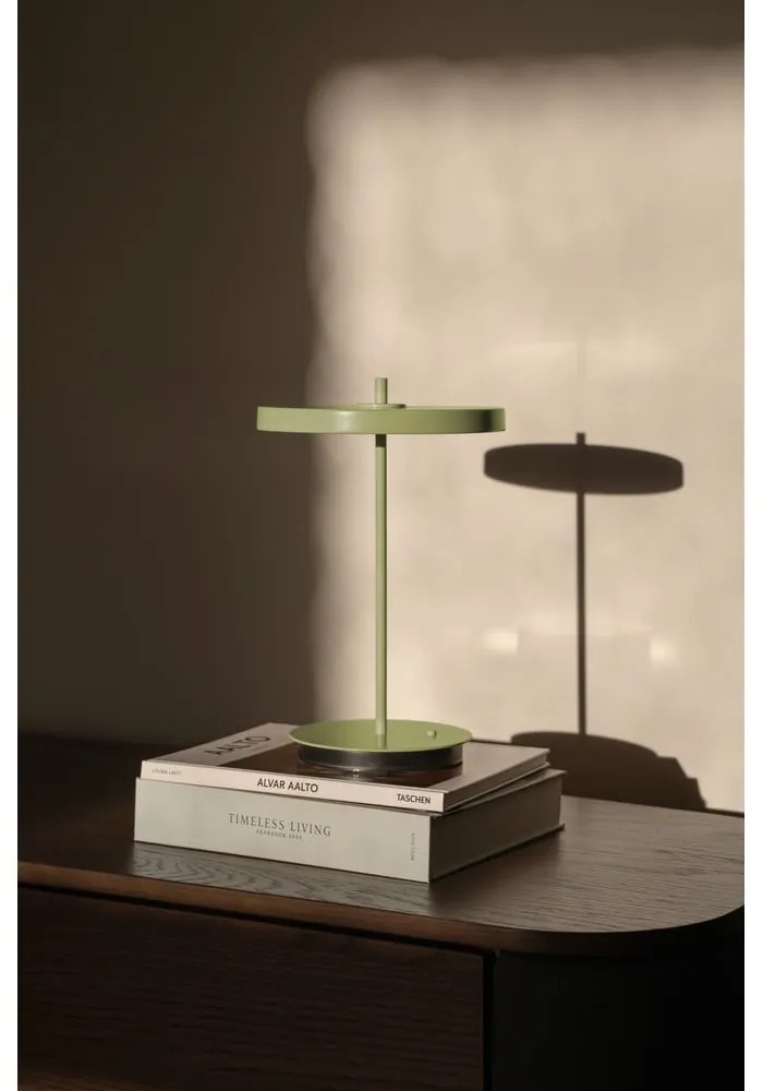 Zöld fém LED asztali lámpa fém búrával (magasság 31 cm) Asteria Move – UMAGE