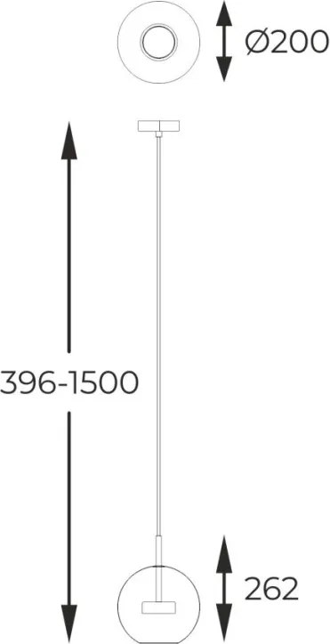 ZUMA LINE P0428-01J-L4AC ENCELADUS Egyágú Függesztett Lámpa Fém LED IP20