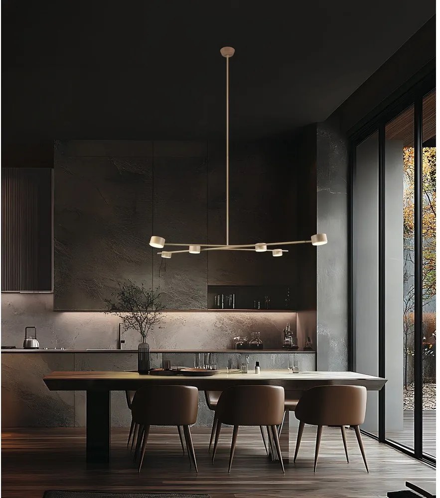 Bézs fém függőlámpa Coda – Trio Select