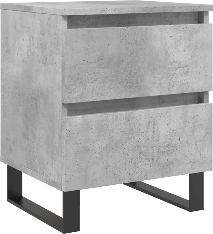 vidaXL betonszürke szerelt fa éjjeliszekrény 40x35x50 cm