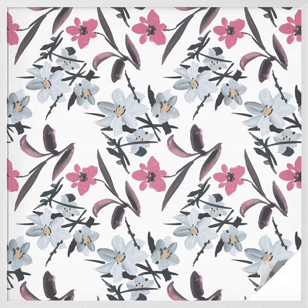 Öntapadós ablak furnér, amely biztosítja az Adatvédelmet Virágmintás 100x100