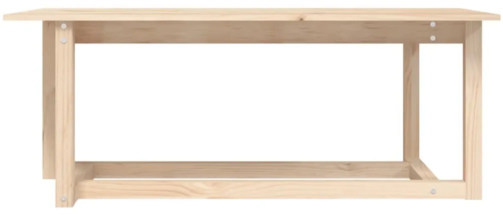 Tömör fenyőfa dohányzóasztal 110 x 55 x 45 cm