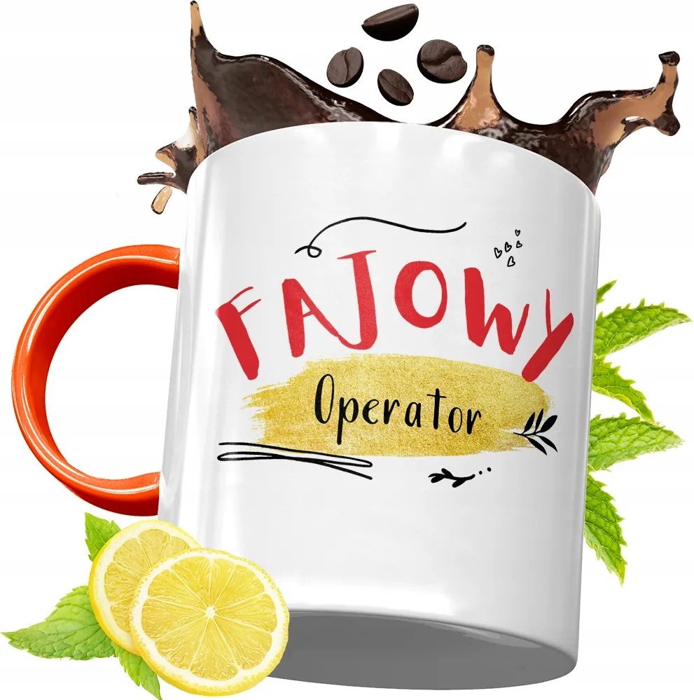 Narancssárga Bögre A Kezelőnek Ajándék fényképes nyomtatással