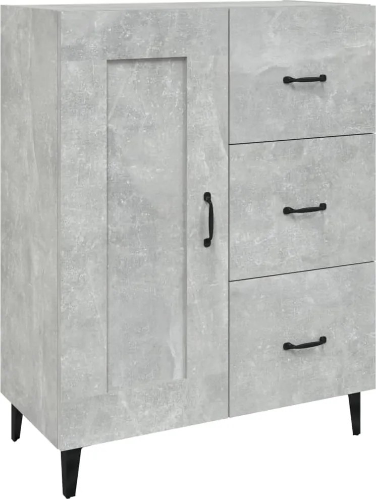 vidaXL betonszürke szerelt fa tálalószekrény 69,5 x 34 x 90 cm