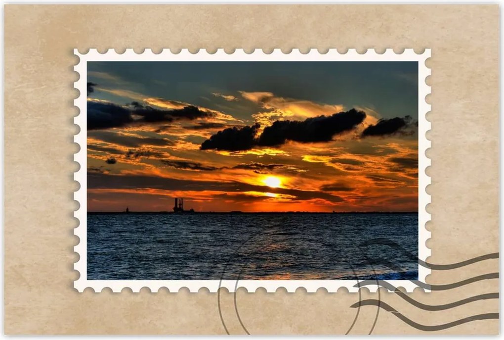 Poszterek 120x80 Naplemente a tengerparton