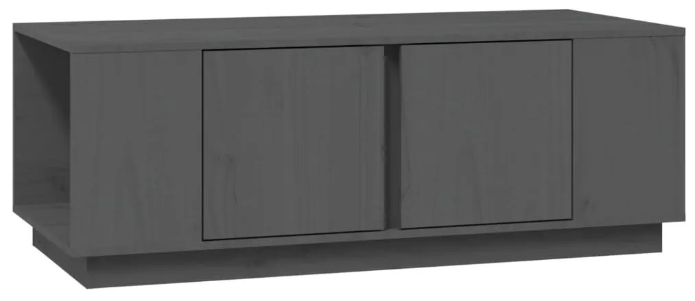 Szürke tömör fenyőfa dohányzóasztal 110x50x40 cm
