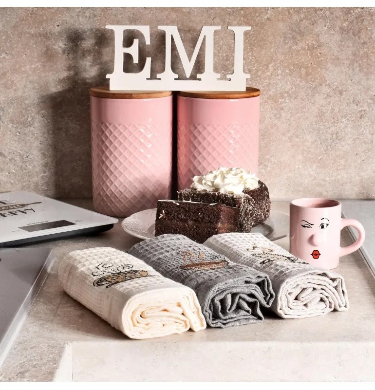 EMI Kávé mintás gofri nyomatú konyharuha