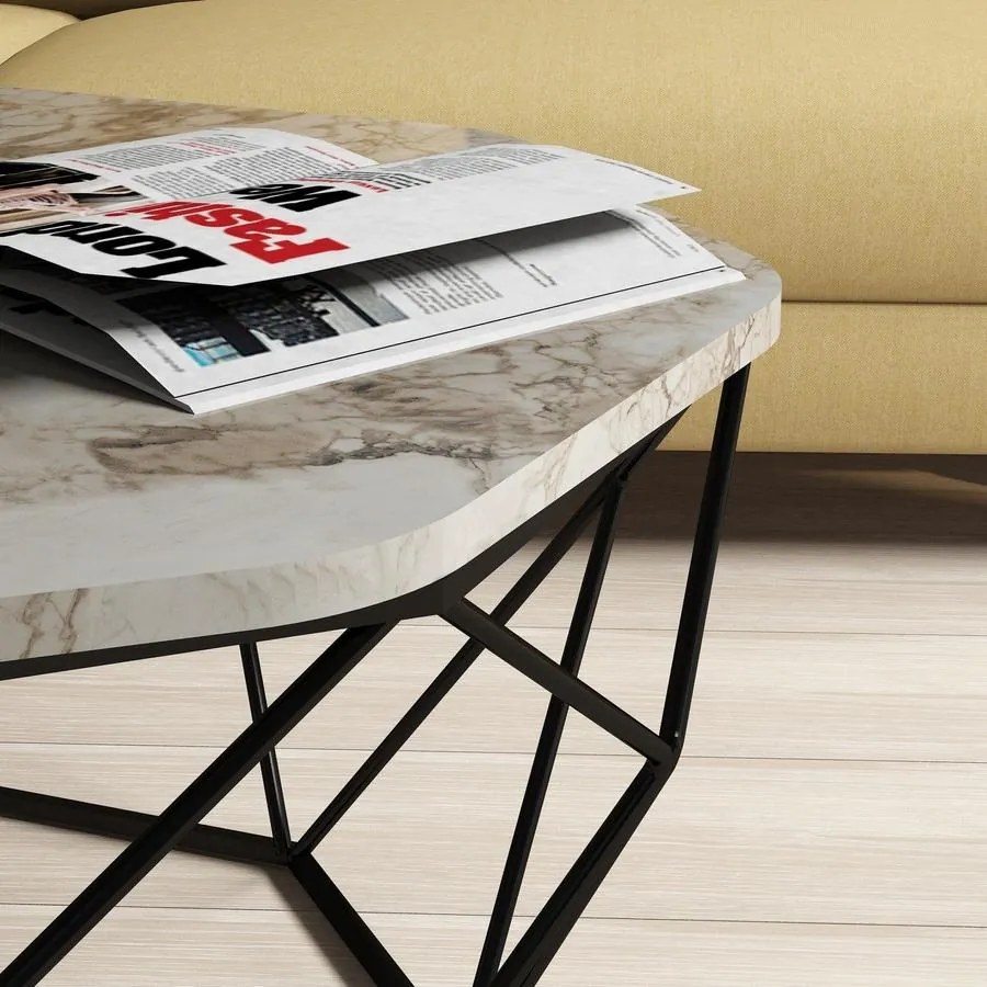 Dohányzóasztal Diamond - White Marble