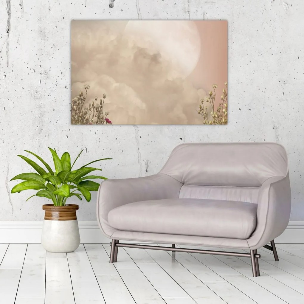 Kép - Rózsaszín telihold (90x60 cm)