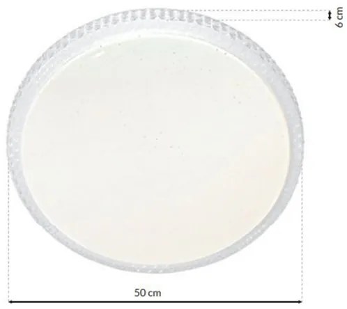 LED Szabályozható mennyezeti lámpa CRUZ távirányítóval 1xLED/66W/230V 3300lm