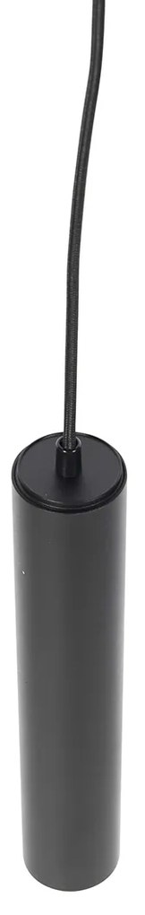 Design függőlámpa fekete, sínadapterrel, 1 fázisú - Slimline Tuba Small