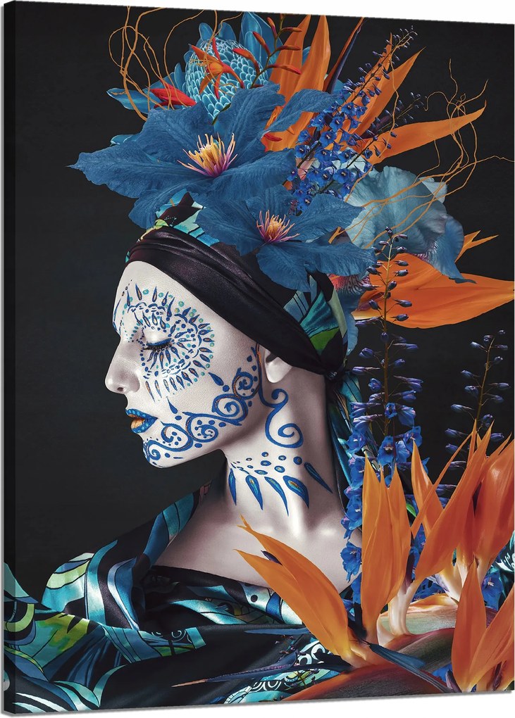 Vászonkép Festett Nő Természet 50x70 cm