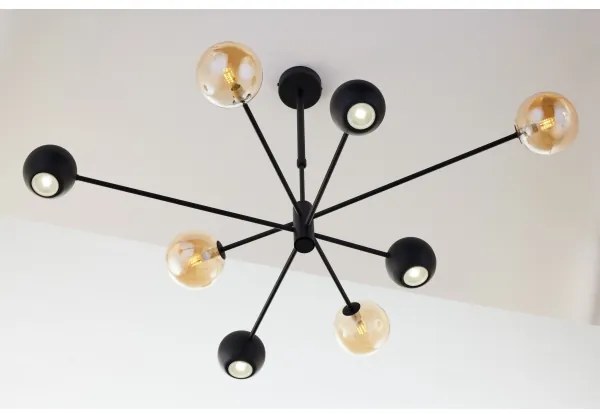 Jupiter 1994 - Csillár rúdon MOKA 4xGU10/10W/230V + 4xG9/10W/230V fekete/bézs