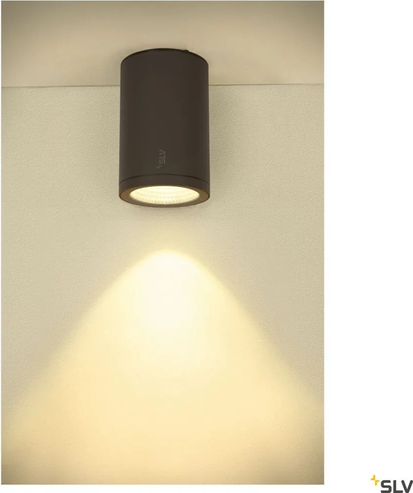 SLV 1003442 ENOLA SQUARE Modern Kültéri Mennyezeti Lámpa Antracit, Átlátszó LED IP65