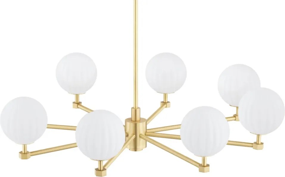 ARGON 5068 PALOMA Glamour Csillár Opál szőnyeg, Csiszolt sárgaréz E14 IP20