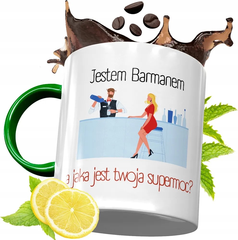 Zöld Bögre Csaposnak Születésnapi Ajándék Nyomtatott Fotóval