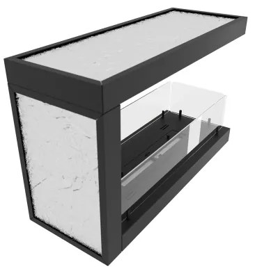 InFire - Sarok biokandalló 80x50 cm kétoldalú