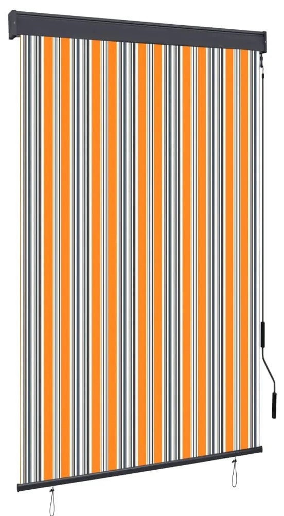 sárga és kék kültéri roló 120 x 250 cm