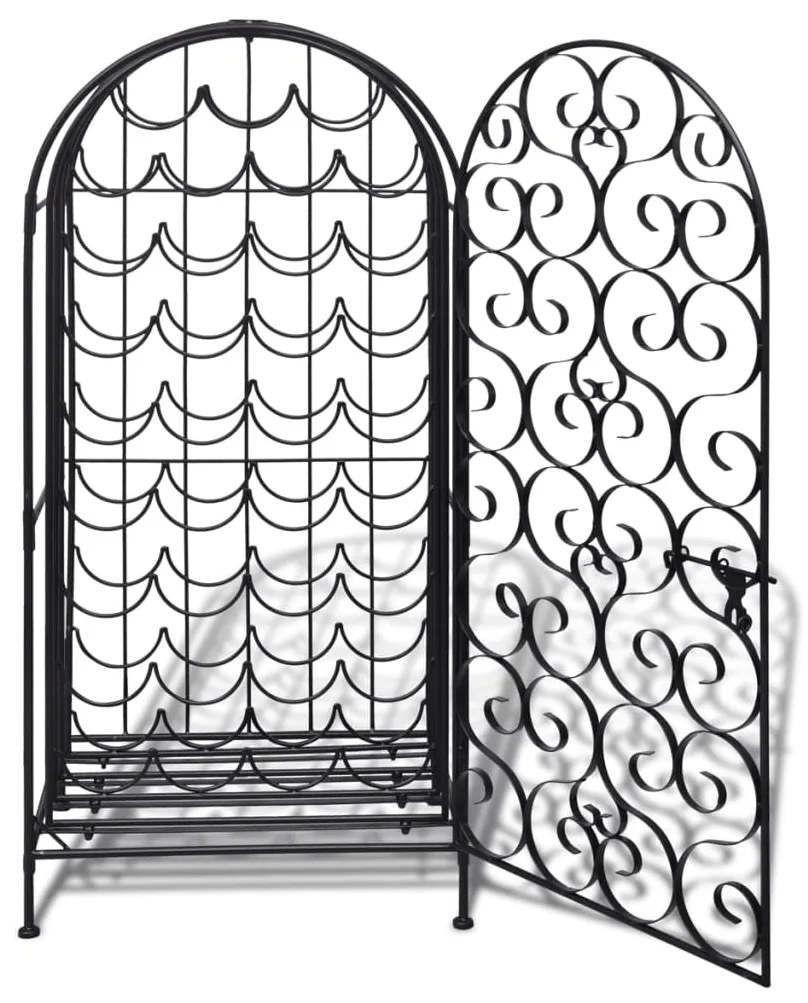 Fém bortartó állvány 35 palackhoz