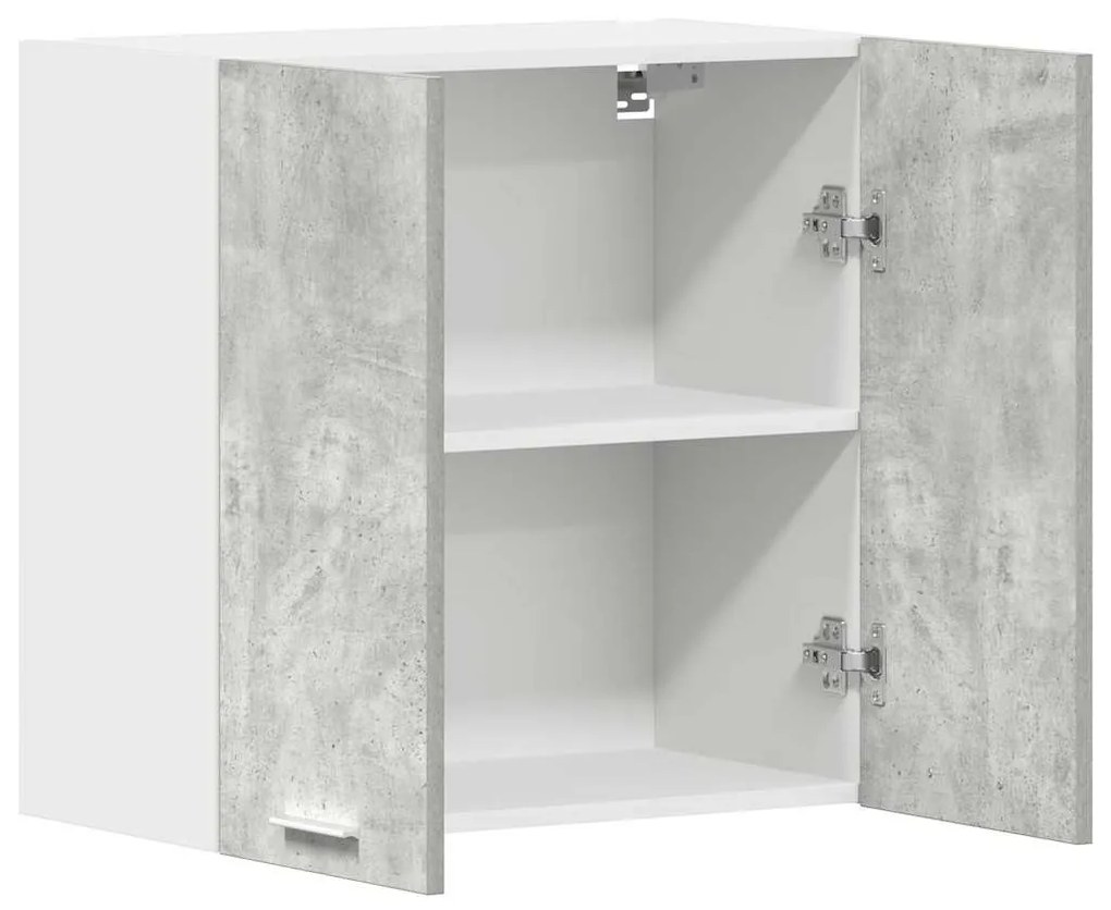 betonszürke szerelt fa konyhai fali szekrény 60x31x60 cm
