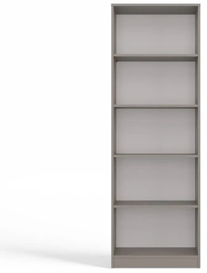 R60 polcos szekrény, könyvtartó, 60x182x30 cm, agyag színű