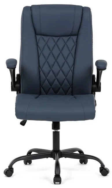 Kék ökobőr irodai szék hintamechanikával. KA-Y344 BLUE