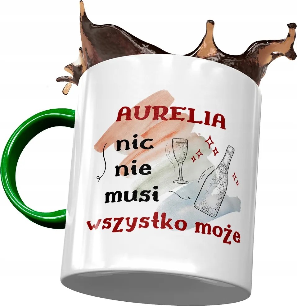 Zöld Bögre Aurelia Barátnőknek Ajándék Nyomtatott Fotóval