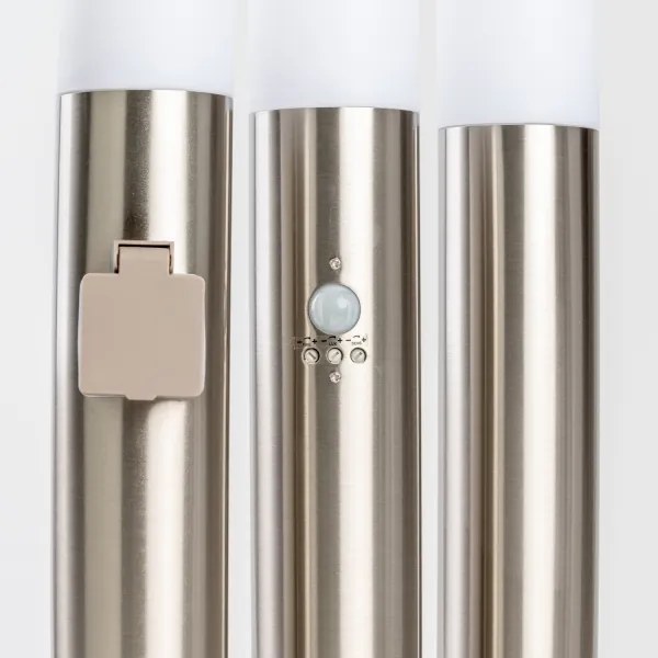 BRILAGI - Kültéri lámpa mozgásérzékelővel ELIA 1xE27/20W/230V IP44 100 cm króm