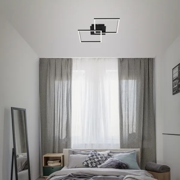 Briloner 3210-015 - LED dimmelhető mennyezeti lámpa FRAME 2xLED/11W/230V fekete